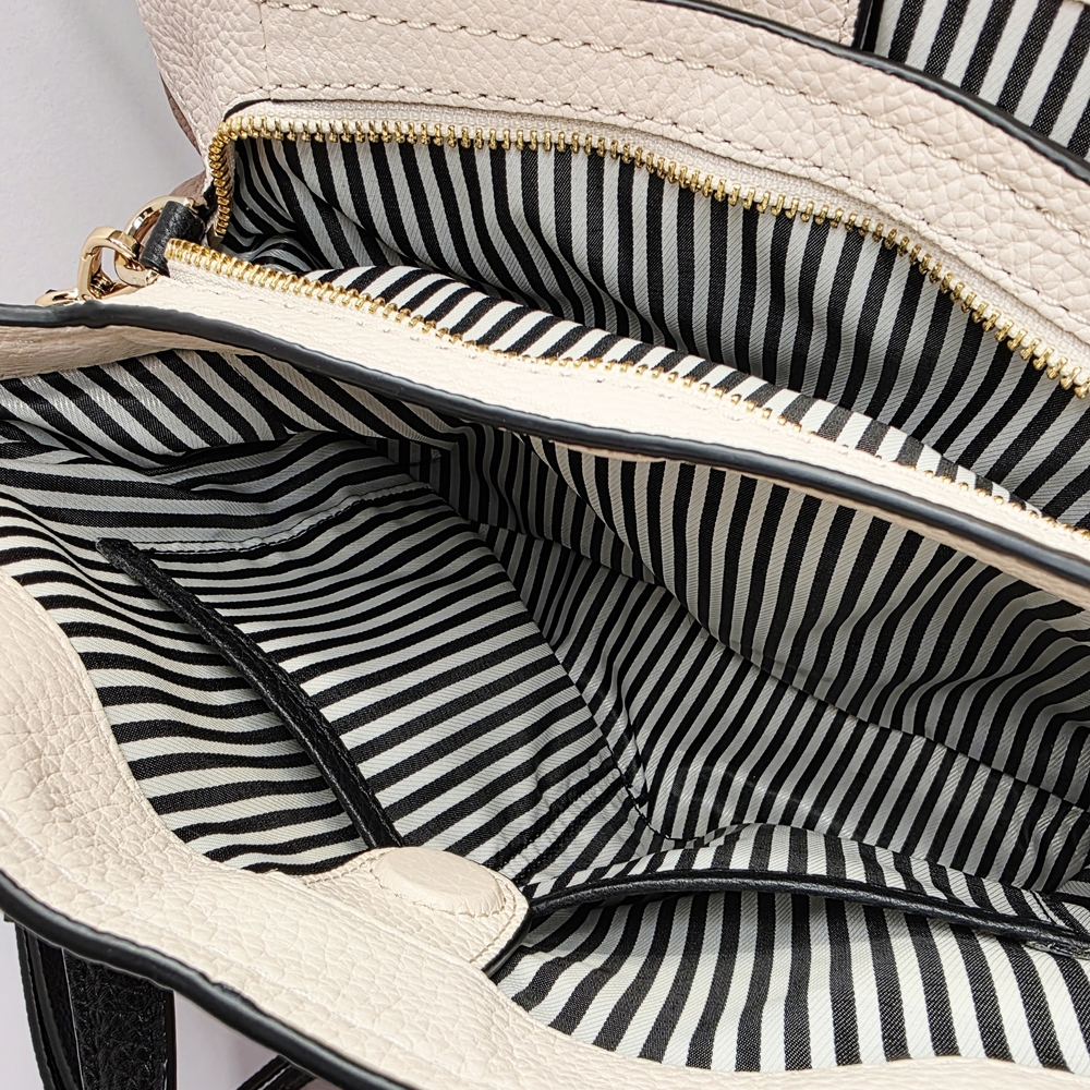 Kate Spade Black & Toasty Pebbled Leather Jackson Street Octavia Crossbody - Picture 12 of 15